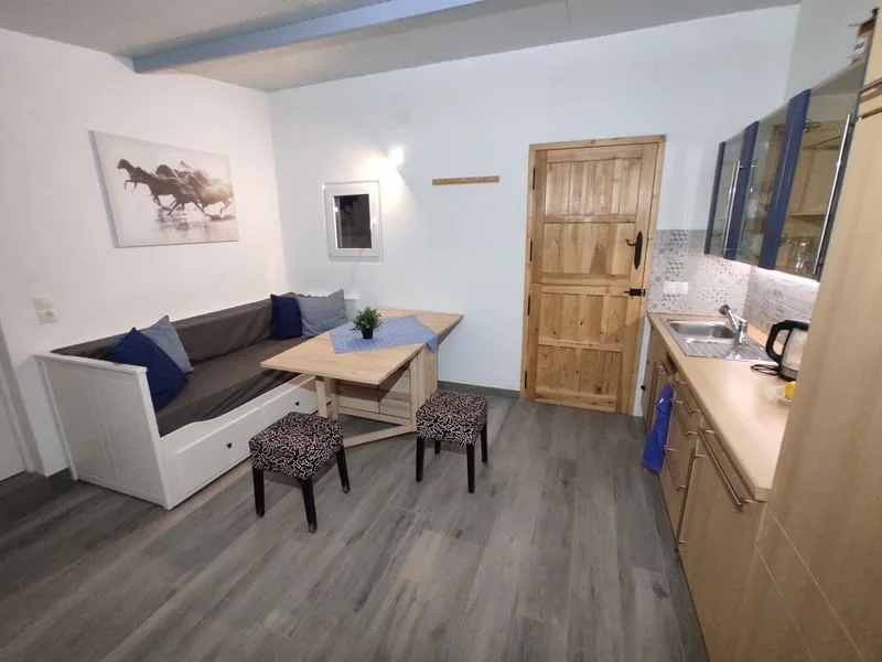 La Casita living room and kitchen